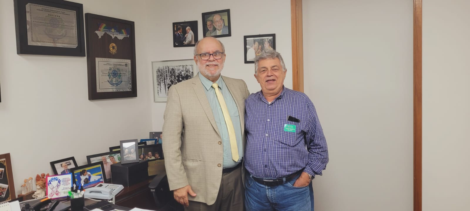 Deputado Estadual Waldemar Borges com o Presidente do Sistema OCB/PE, Malaquias Anselmo de Oliveira